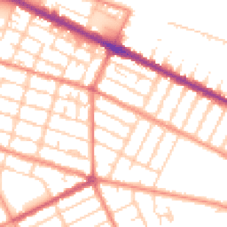 Daytime road noise heatmap for DN35 7NE