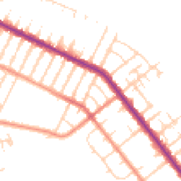 Daytime road noise heatmap for DN35 7QU