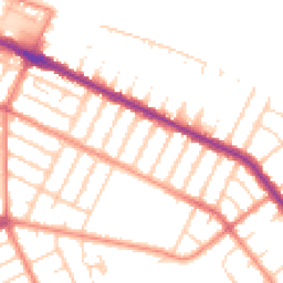 Daytime road noise heatmap for DN35 7RJ