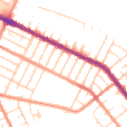 Daytime road noise heatmap for DN35 7RQ