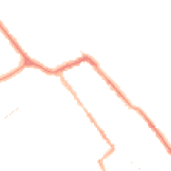 Night-time road noise heatmap for DN35 8NA