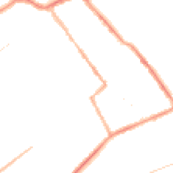 Night-time road noise heatmap for DN35 8PX