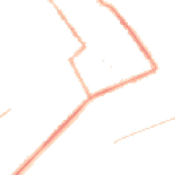 Night-time road noise heatmap for DN35 8TE