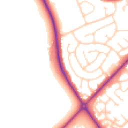Daytime road noise heatmap for DN35 9QQ