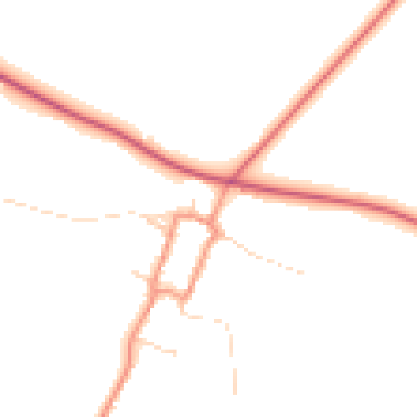 Daytime road noise heatmap for DN38 6AH