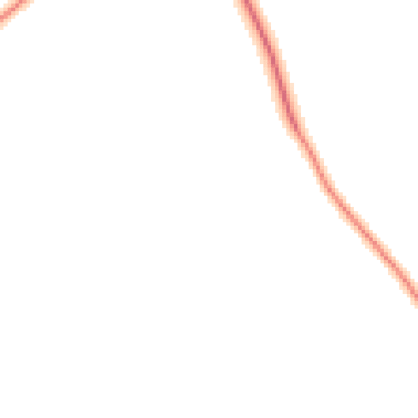 Daytime road noise heatmap for DN38 6AL