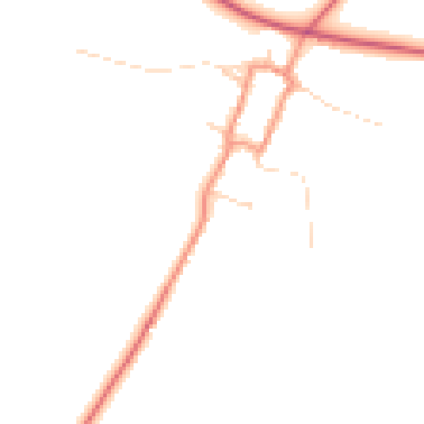Daytime road noise heatmap for DN38 6AP