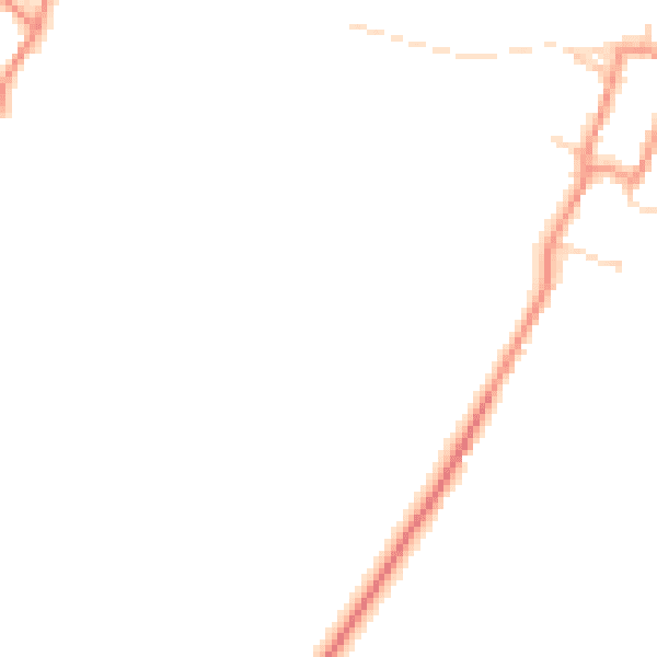 Daytime road noise heatmap for DN38 6AR