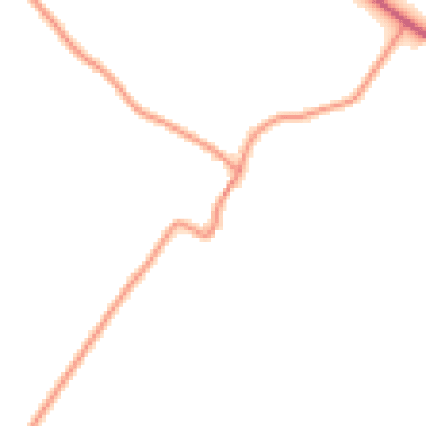 Daytime road noise heatmap for DN38 6AY