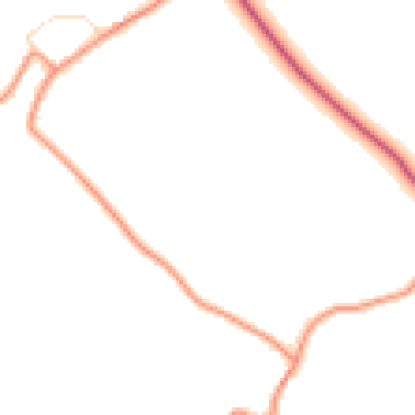 Daytime road noise heatmap for DN38 6BA