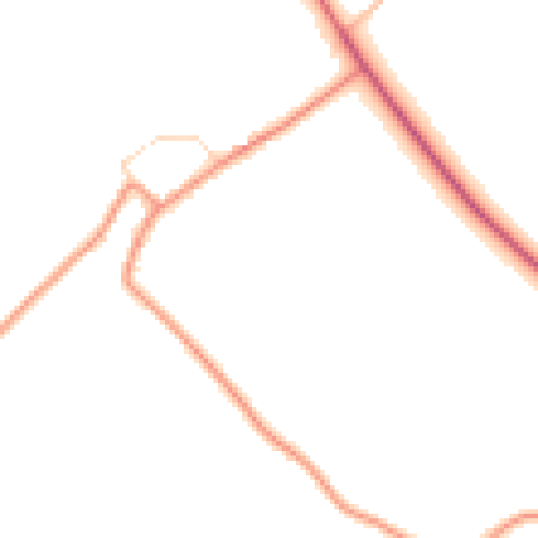 Daytime road noise heatmap for DN38 6BB