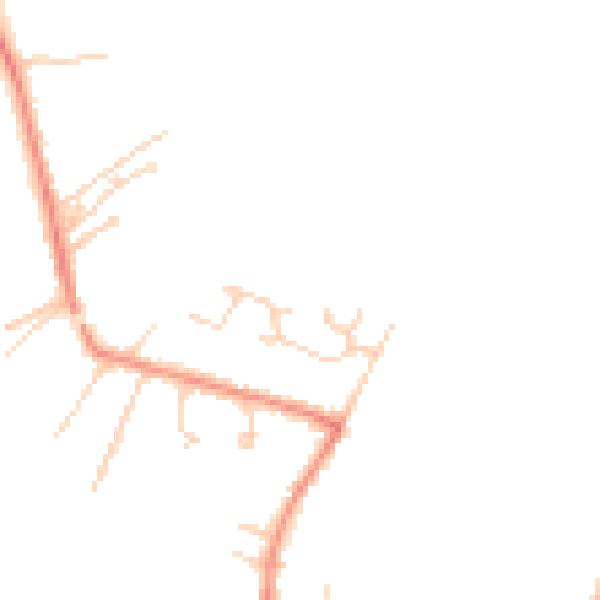 Daytime road noise heatmap for DN38 6DB