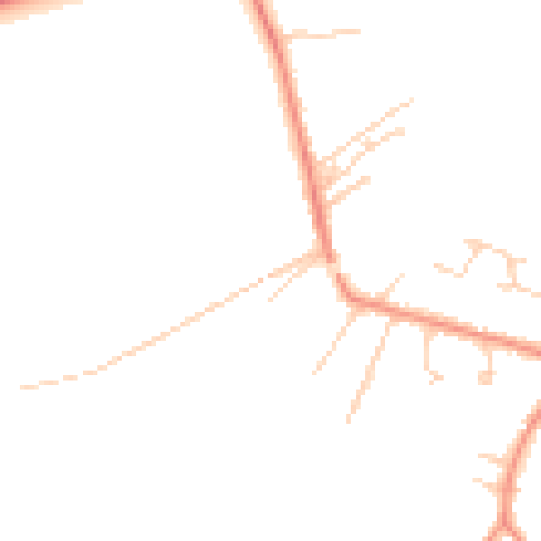 Daytime road noise heatmap for DN38 6DH