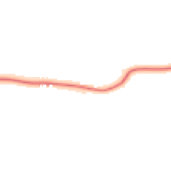 Night-time road noise heatmap for DN38 6DR
