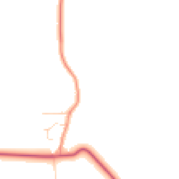 Daytime road noise heatmap for DN38 6EP