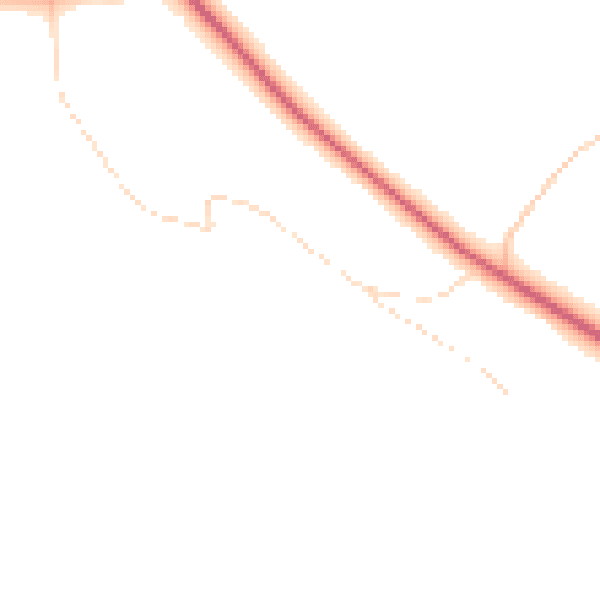 Daytime road noise heatmap for DN38 6EX