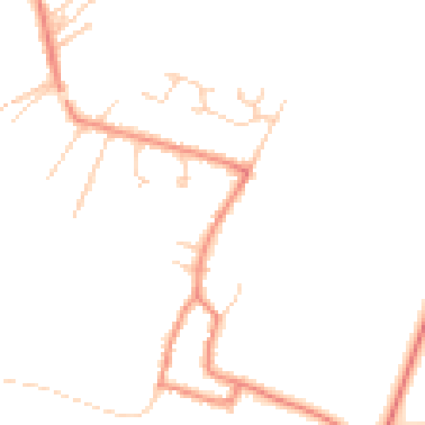 Daytime road noise heatmap for DN38 6JD