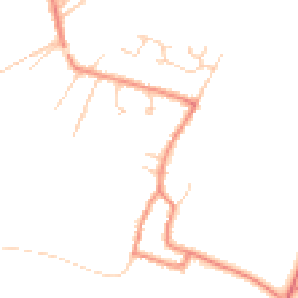 Daytime road noise heatmap for DN38 6JF