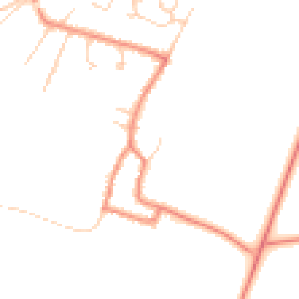 Daytime road noise heatmap for DN38 6JJ