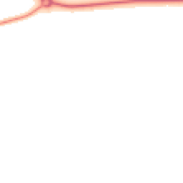 Night-time road noise heatmap for DN38 6LG