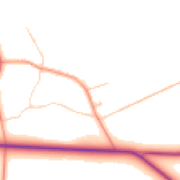 Daytime road noise heatmap for DN39 6YB