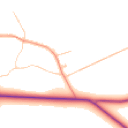 Daytime road noise heatmap for DN39 6YN