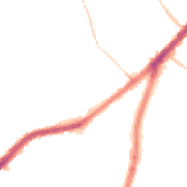 Night-time road noise heatmap for DN4 0AB