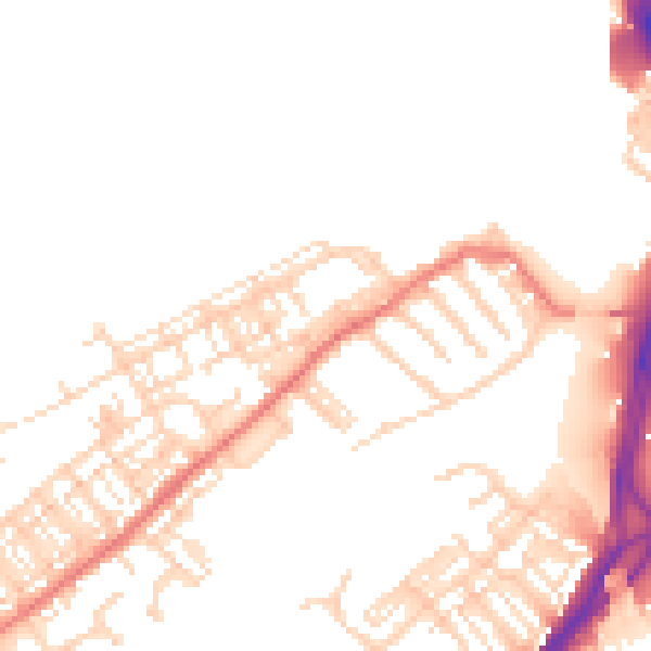 Daytime road noise heatmap for DN4 0AH
