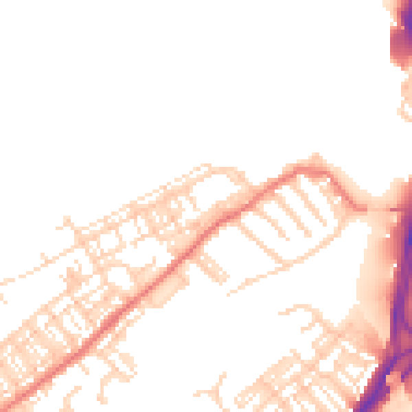 Daytime road noise heatmap for DN4 0AJ