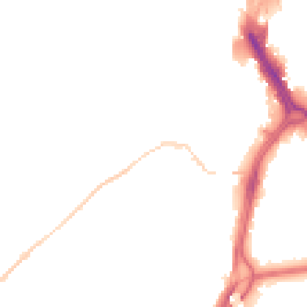 Night-time road noise heatmap for DN4 0AS