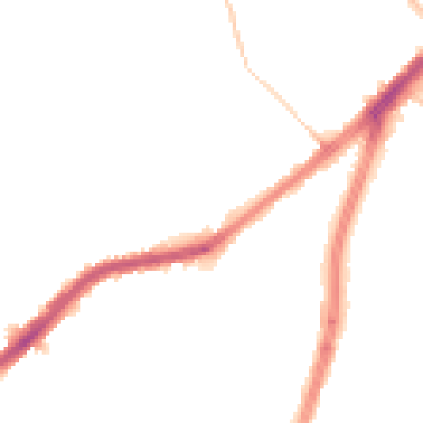 Night-time road noise heatmap for DN4 0AW
