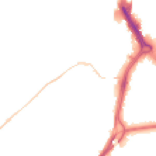 Night-time road noise heatmap for DN4 0AX
