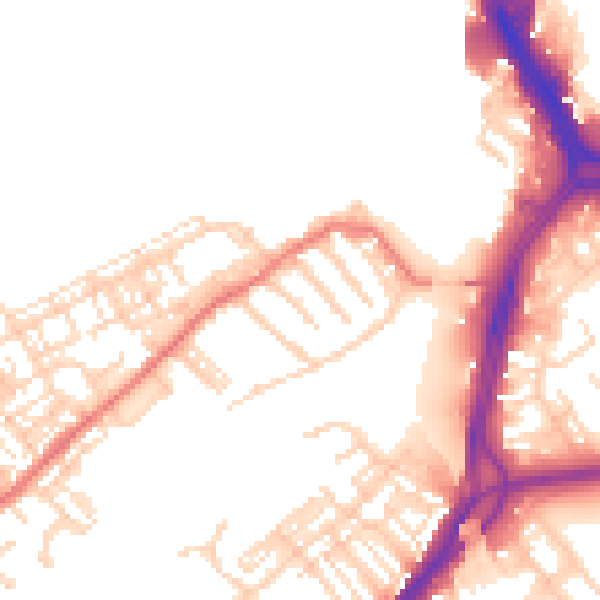 Daytime road noise heatmap for DN4 0AY