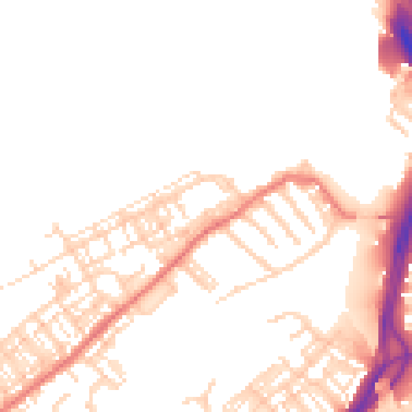 Daytime road noise heatmap for DN4 0BD