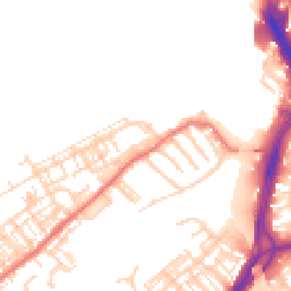 Daytime road noise heatmap for DN4 0BE