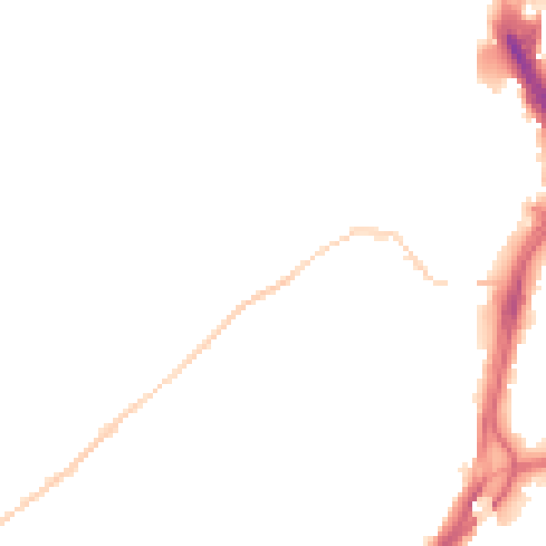 Night-time road noise heatmap for DN4 0BE