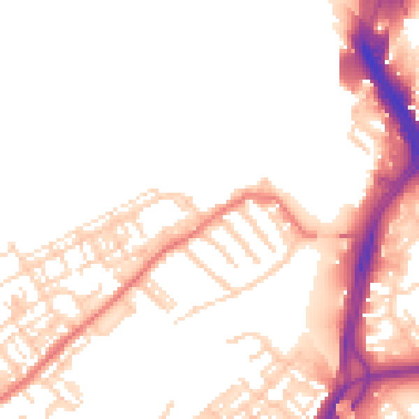 Daytime road noise heatmap for DN4 0BG
