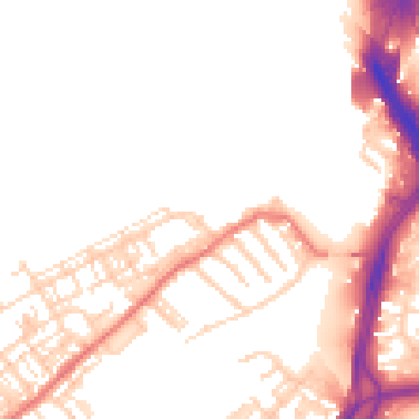 Daytime road noise heatmap for DN4 0BH