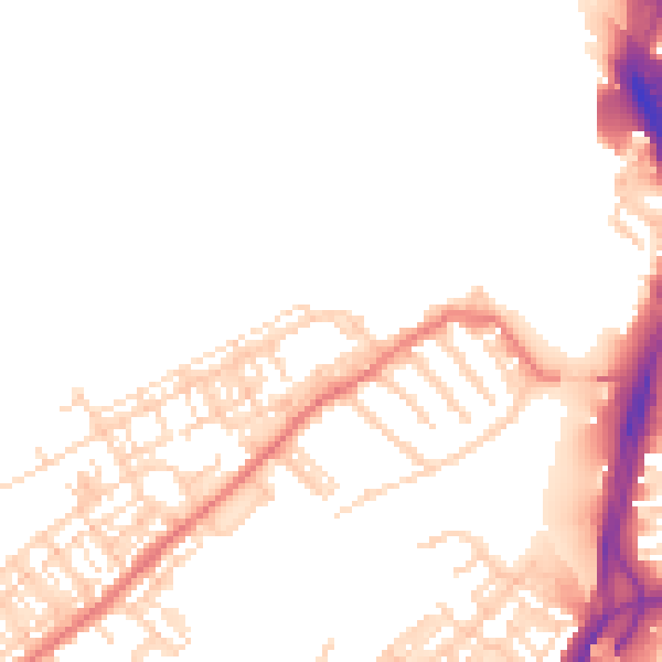 Daytime road noise heatmap for DN4 0BL