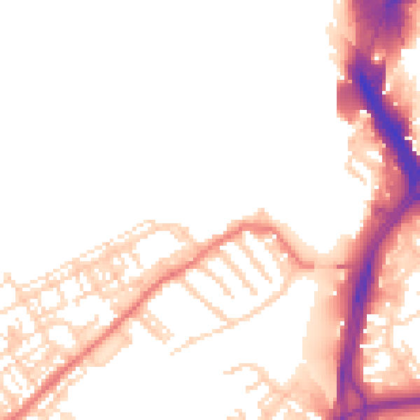 Daytime road noise heatmap for DN4 0BQ