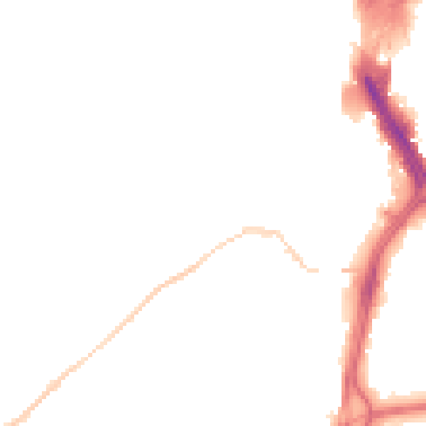 Night-time road noise heatmap for DN4 0BQ