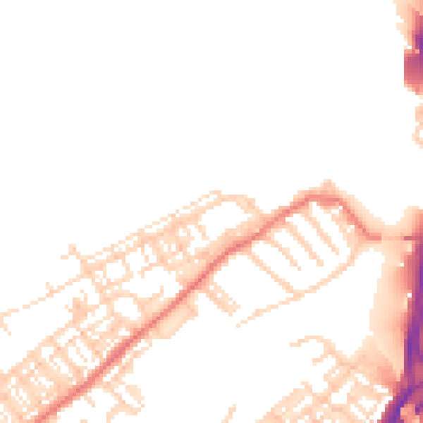 Daytime road noise heatmap for DN4 0BW