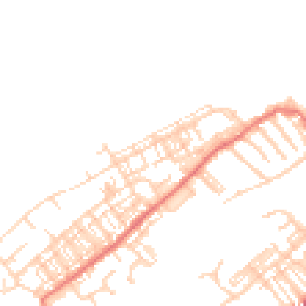 Daytime road noise heatmap for DN4 0BY