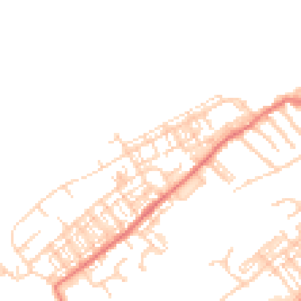 Daytime road noise heatmap for DN4 0BZ