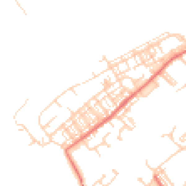 Daytime road noise heatmap for DN4 0DD