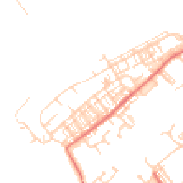 Daytime road noise heatmap for DN4 0DG