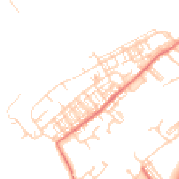 Daytime road noise heatmap for DN4 0DH