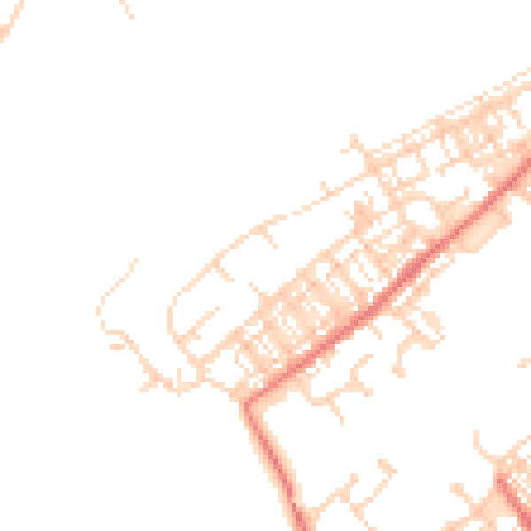 Daytime road noise heatmap for DN4 0DP