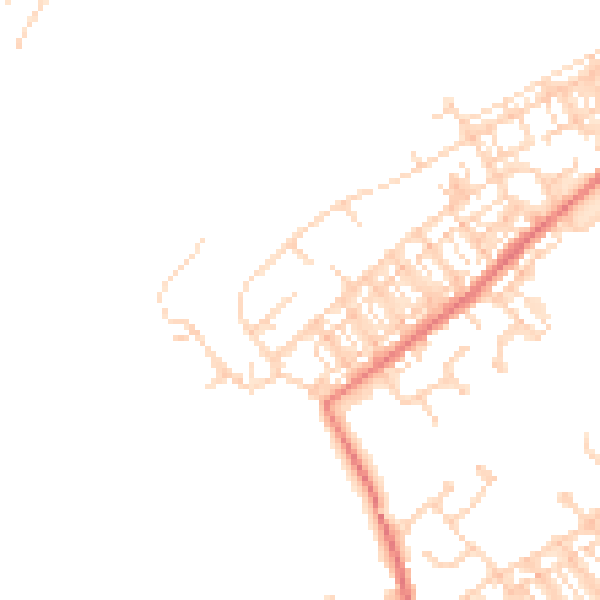 Daytime road noise heatmap for DN4 0DR