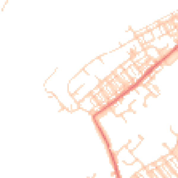 Daytime road noise heatmap for DN4 0DU